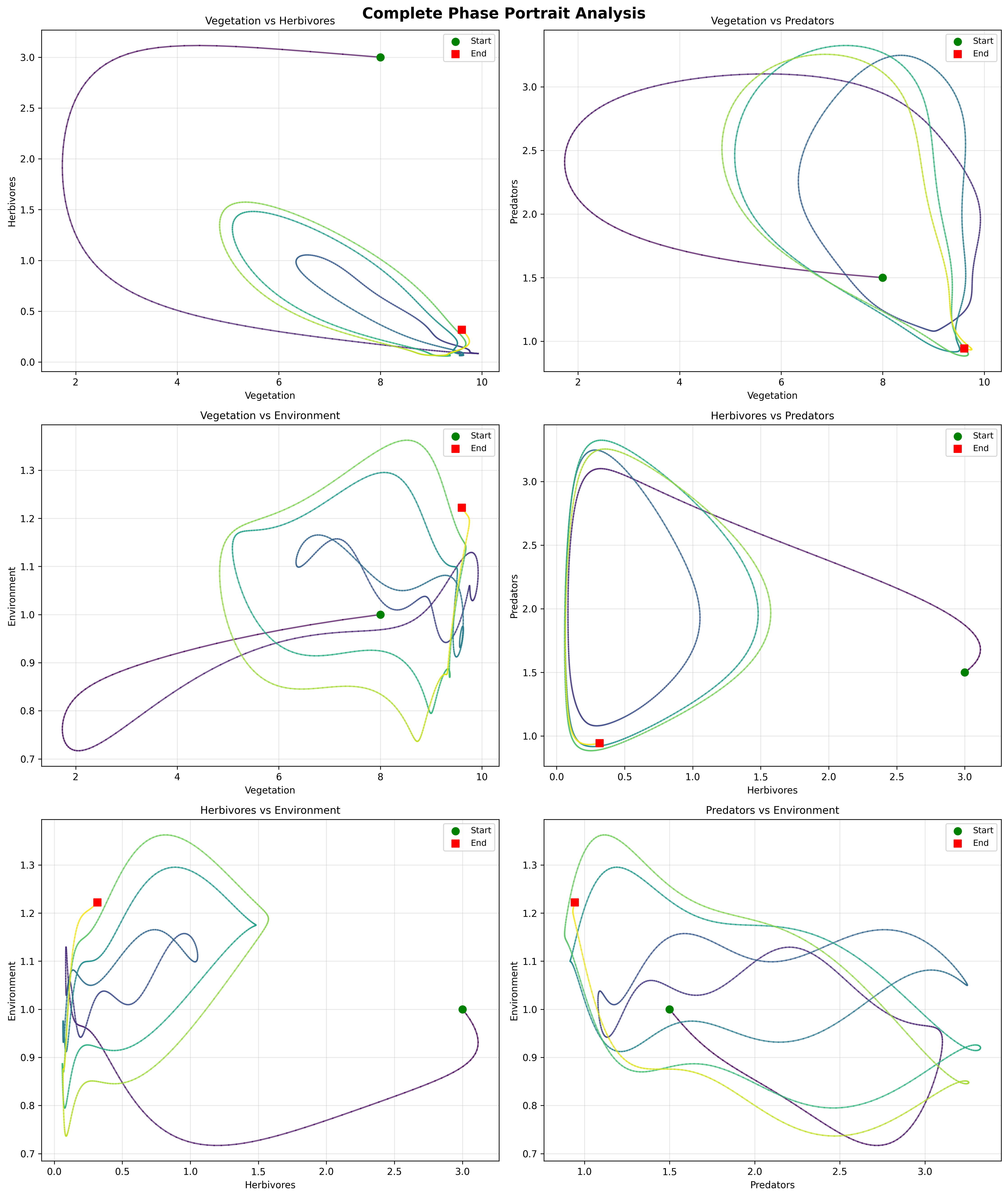 Complete Phase Portrait Grid